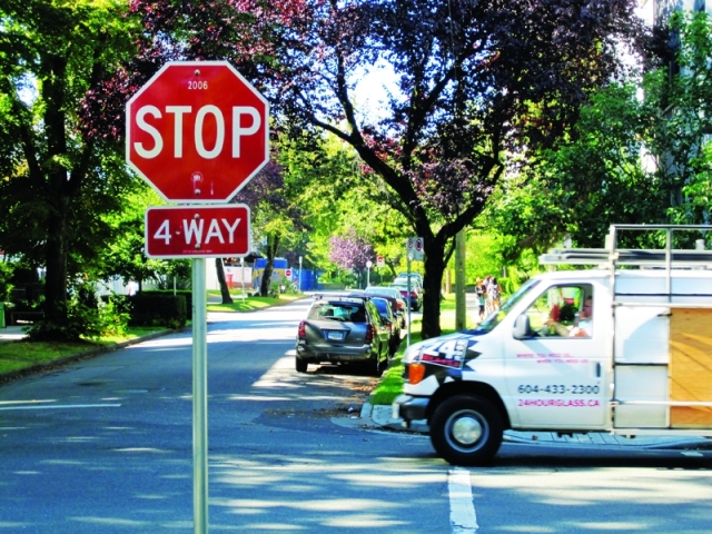 A 4-way stop sign Photo: Nila Gopaul