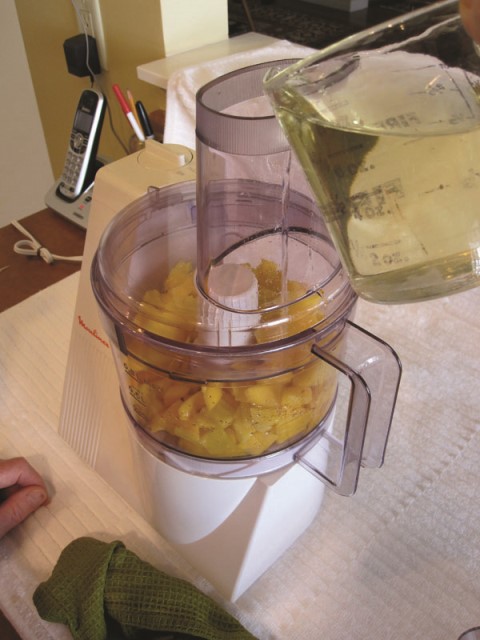 Step 2 Photo: Nancy Carson Add juice slowly Mix until smooth.