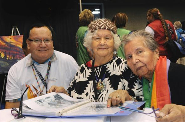 Renee Nahanee, Audrey Rivers, and Lila Johnston of the Squamish Nation Photo: Ward Perrin, PNG