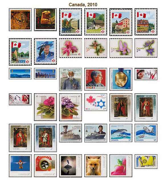 A selection of stamps. PHOTO – CANADA POST ARCHIVES