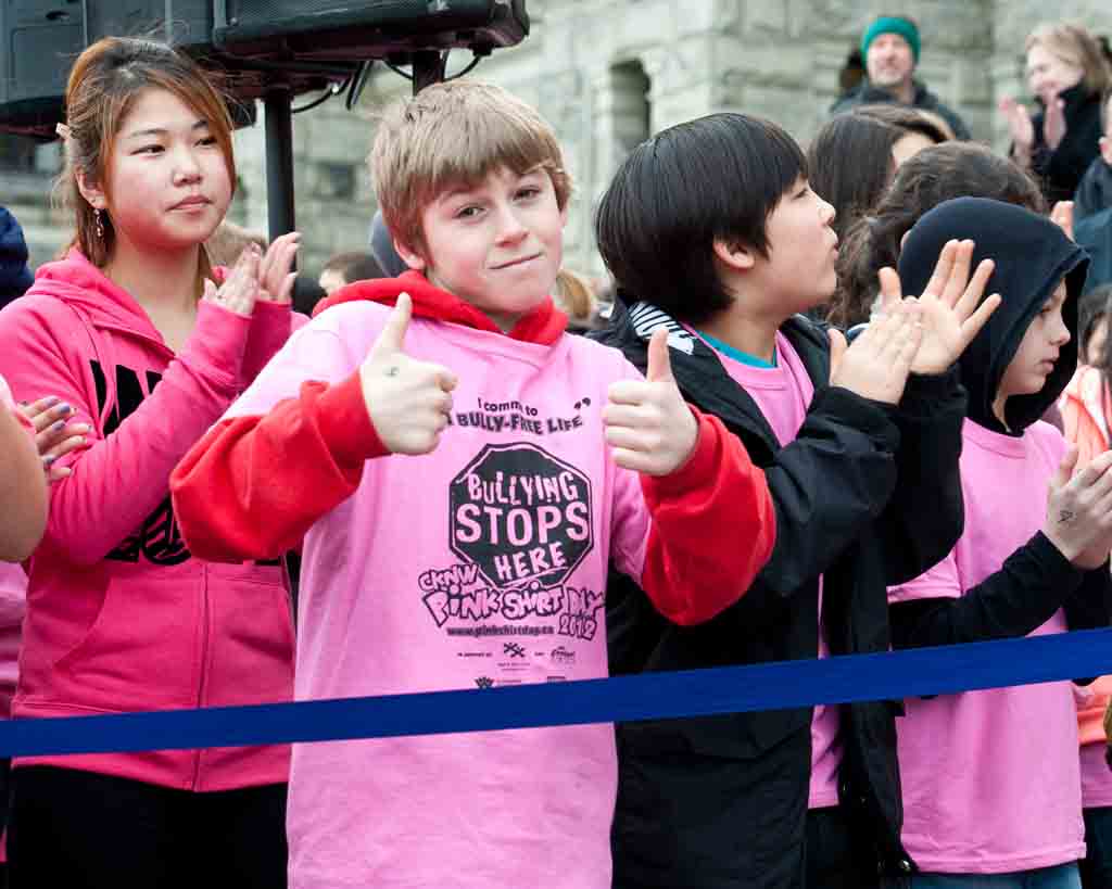 Anti-bullying flash mob supports Pink Shirt Day