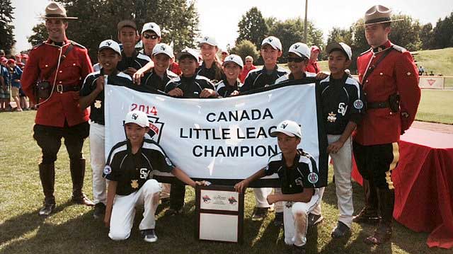 South Vancouver Little League team wins the Canadian championship. Photo courtesy of Connie Mah.