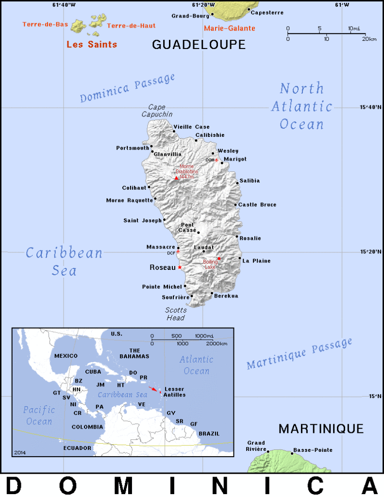 A map of Domiinca Public Domain