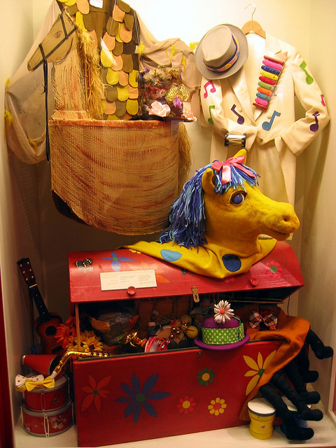 The tickle trunk in the CBC Museum, filled with things used in the show Photo by Sarah Sosiak/CC, Flickr