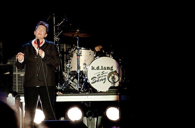 k.d. lang in concert, Photo by EyeLine-Imagery (Sean Connors), Flickr